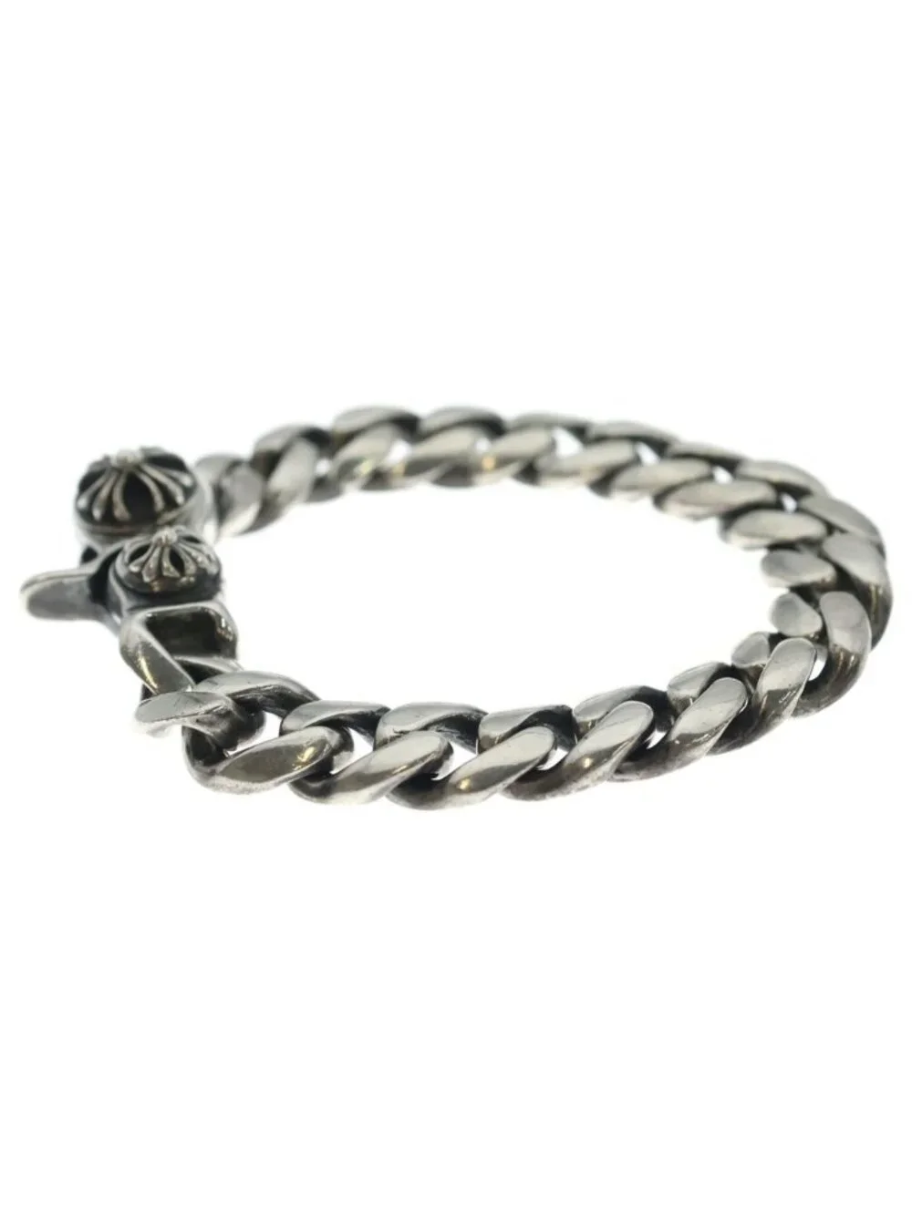 Chrome Hearts Clsc Chn Lnk Sml Classic Link Small Clip Bracelet 18 Links Silver
